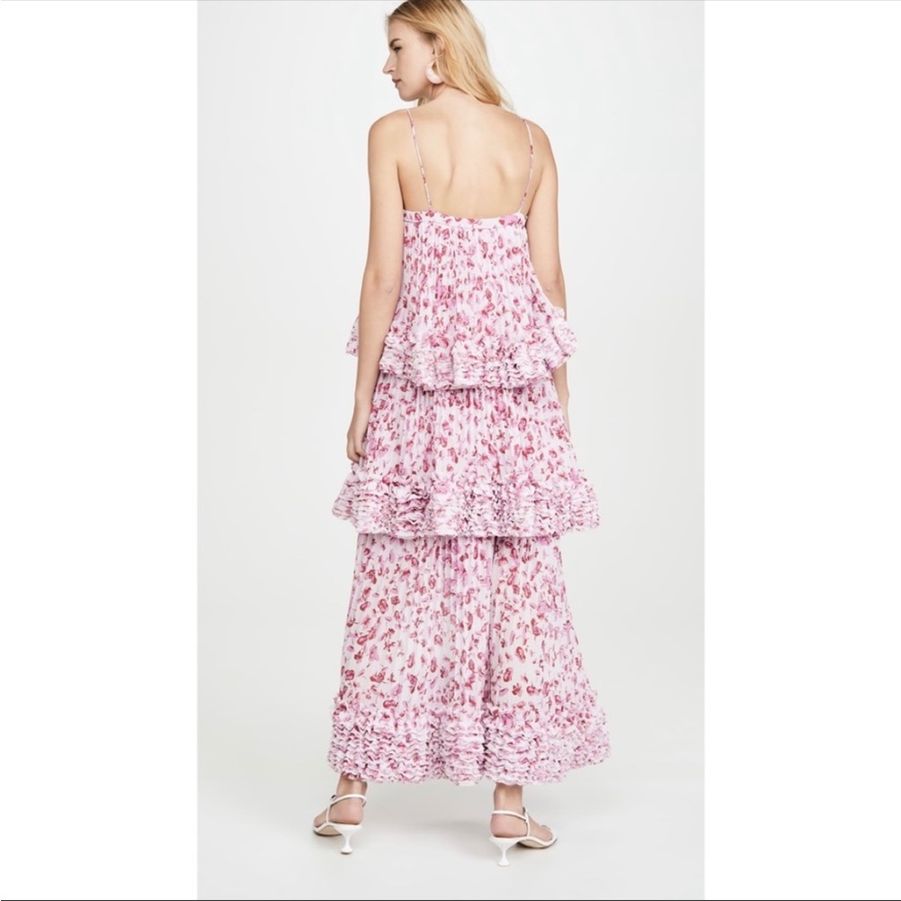 Amur pink tiered gown